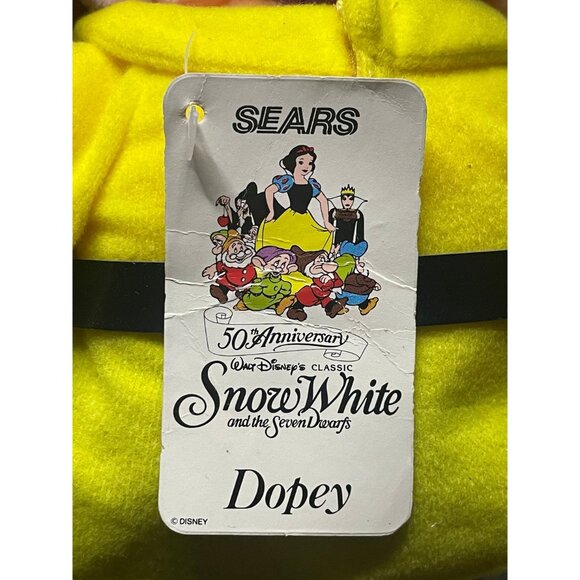1987 Sears 50th Anniversary Snow White and the Seven Dwarfs Dopey Stuffed Plush - Picture 7 of 8